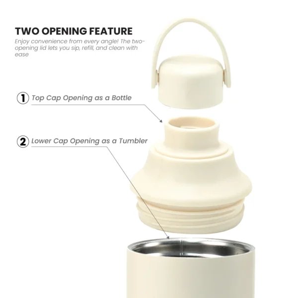 SG-7066 Dual Opening SS Bottles, Double-Wall Insulated Body, Powder Coated, 500ml