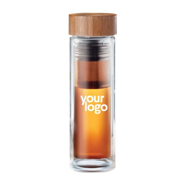 DW-7619 Glass and Bamboo Flask