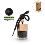 SG-7067 Hanging Car Diffuser Bottle with Bamboo Lid – Black Ice Fragrance