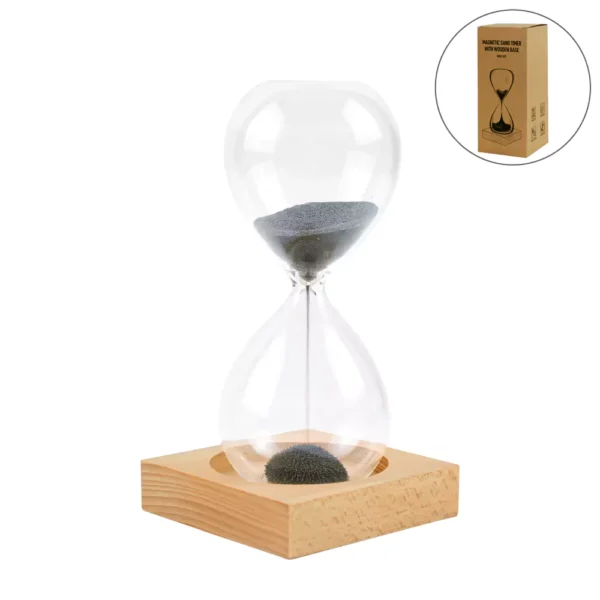 ST-9362 Magnetic Sand Timer with Wooden Base – 2 Minutes