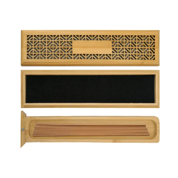 SG-7062 Wooden Incense Burner Holder with Drawer Includes 10 Pcs Oud Sticks