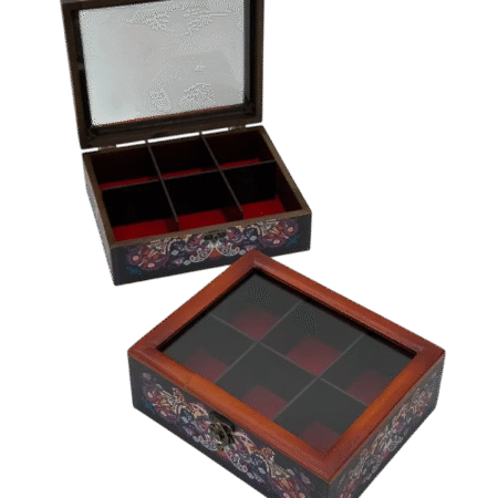 GB-2011 Wooden Gift Box with Deco glass