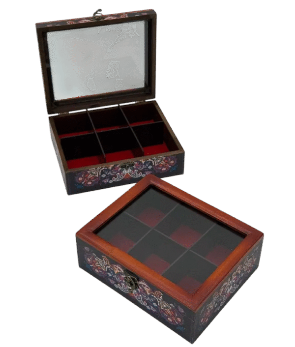 GB-2011 Wooden Gift Box with Deco glass
