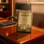 AT-8131 Portrait Wooden Plaques with Stand and Presentation Box