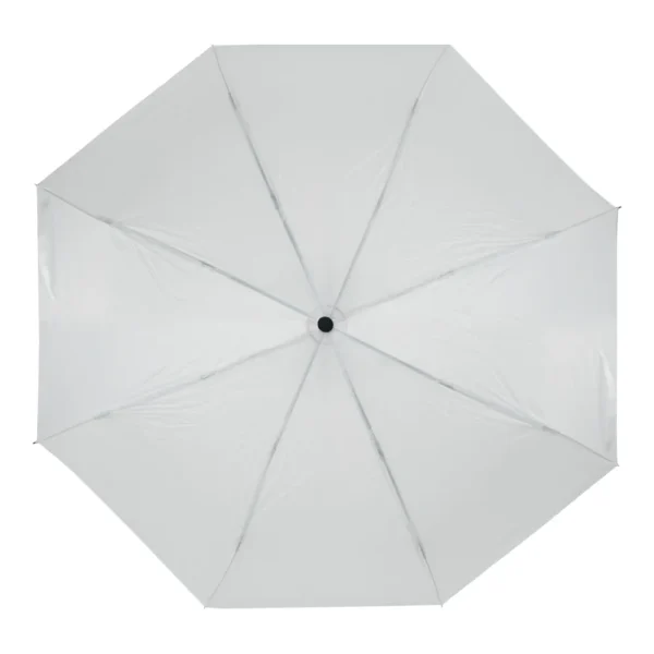 7059 Bi-Fold Umbrella in White Color with Velcro Closure and Pouch