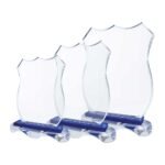 AT-8133 Crystal Awards with Blue Base and Box
