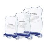 AT-8133 Crystal Awards with Blue Base and Box
